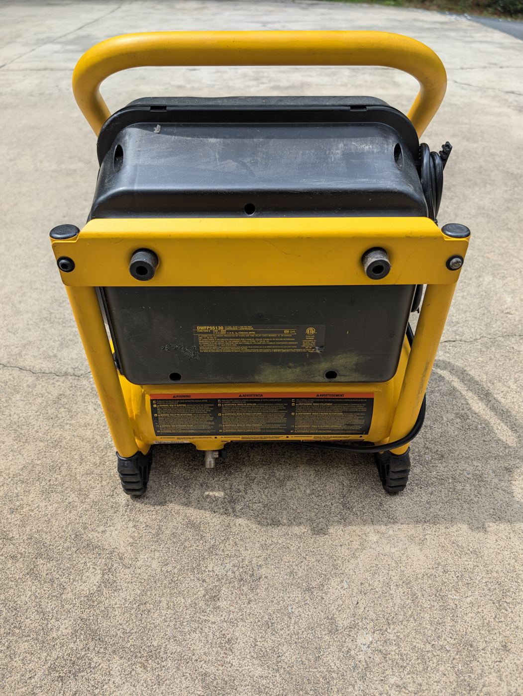 DeWalt air compressor control panel - photo 2