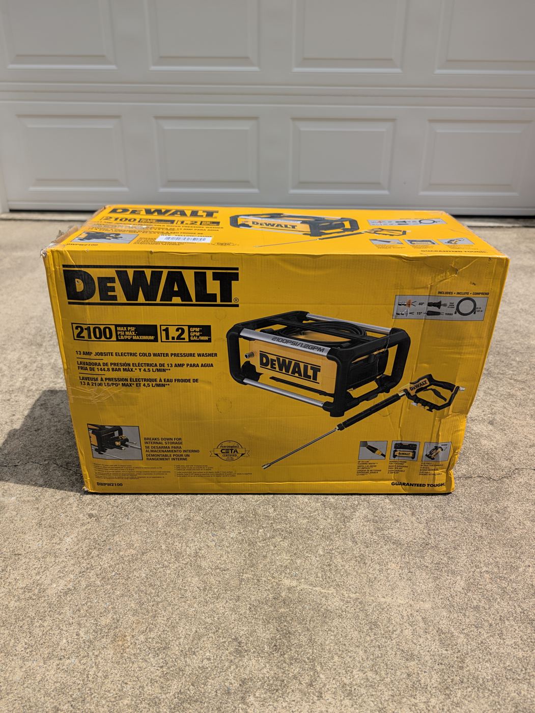 DeWalt pressure washer sealed box - photo 2