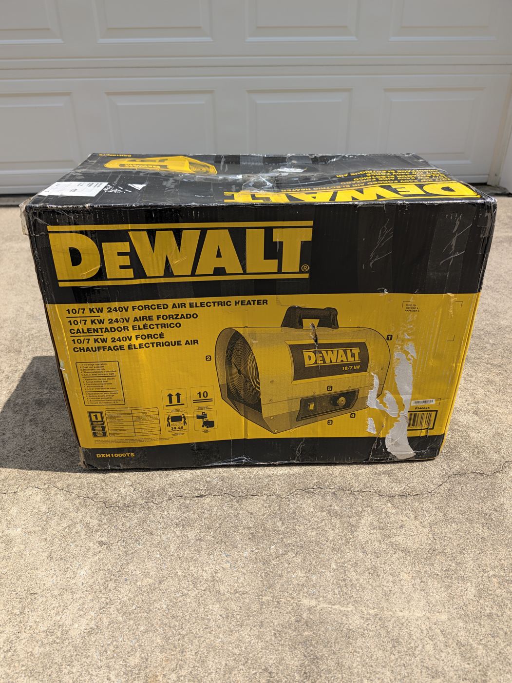 DeWalt forced air heater box